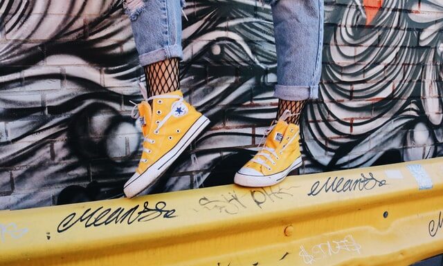 trampki damskie, trampki żółte