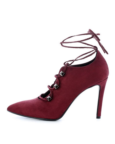 Bordowe zmysłowe szpilki na lato